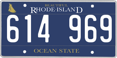 RI license plate 614969