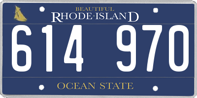 RI license plate 614970