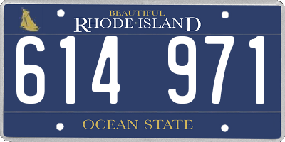 RI license plate 614971