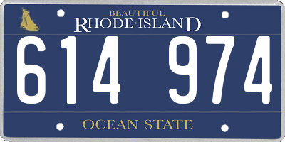 RI license plate 614974