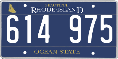 RI license plate 614975