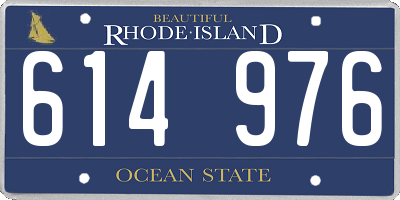 RI license plate 614976