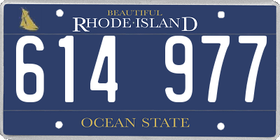 RI license plate 614977