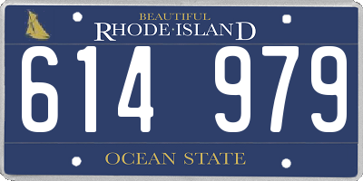 RI license plate 614979