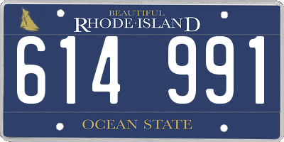 RI license plate 614991