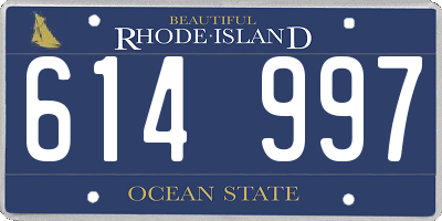 RI license plate 614997