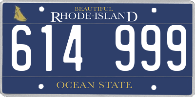 RI license plate 614999