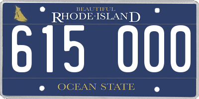 RI license plate 615000