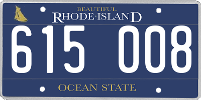 RI license plate 615008