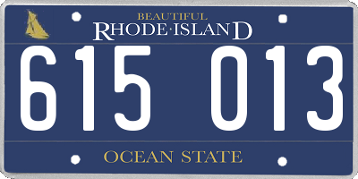 RI license plate 615013