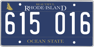 RI license plate 615016