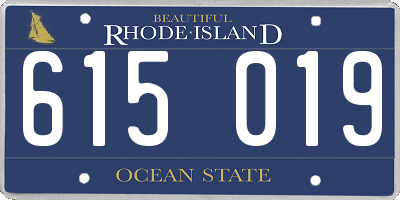 RI license plate 615019