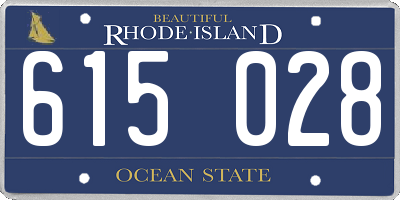 RI license plate 615028