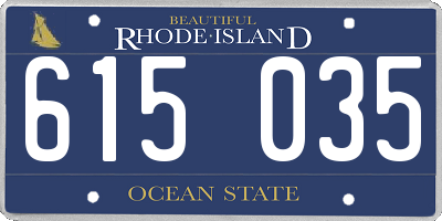 RI license plate 615035