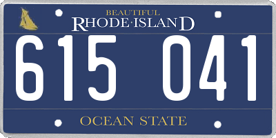 RI license plate 615041