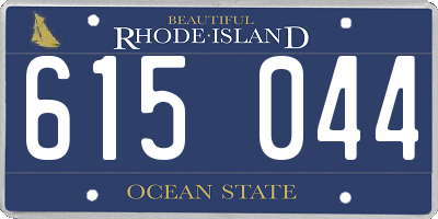RI license plate 615044