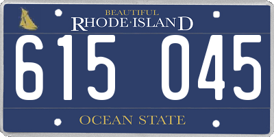RI license plate 615045