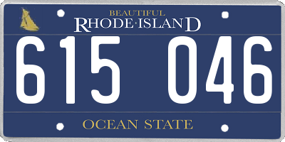 RI license plate 615046