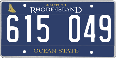 RI license plate 615049