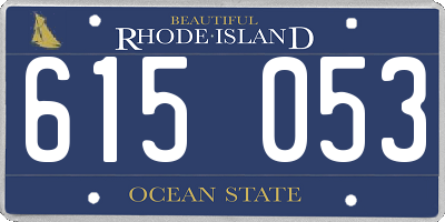 RI license plate 615053