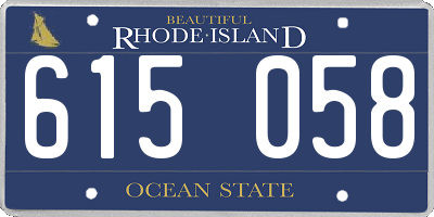 RI license plate 615058