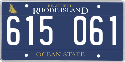 RI license plate 615061