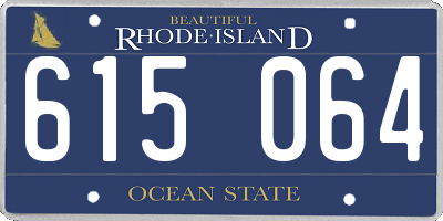 RI license plate 615064