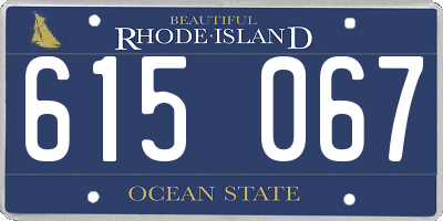 RI license plate 615067