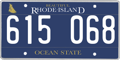 RI license plate 615068