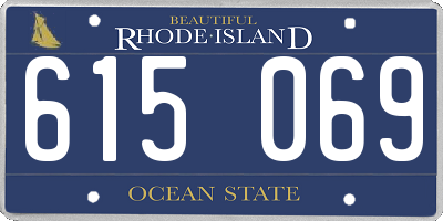 RI license plate 615069