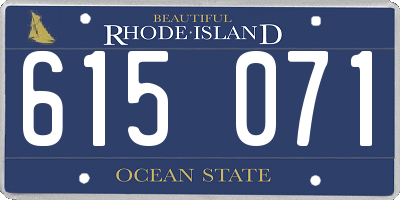RI license plate 615071