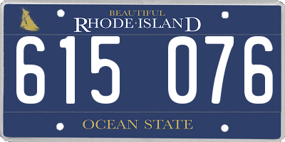 RI license plate 615076