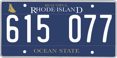 RI license plate 615077