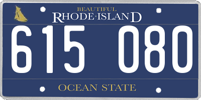 RI license plate 615080