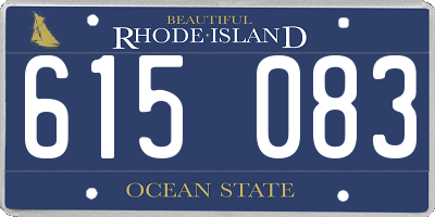 RI license plate 615083