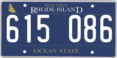 RI license plate 615086