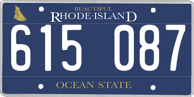 RI license plate 615087