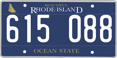 RI license plate 615088