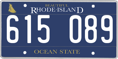 RI license plate 615089