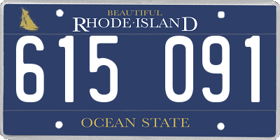 RI license plate 615091