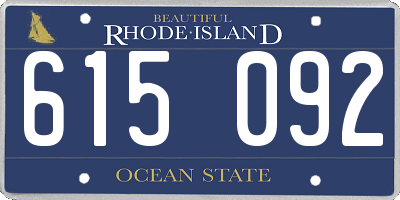 RI license plate 615092
