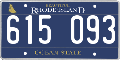 RI license plate 615093