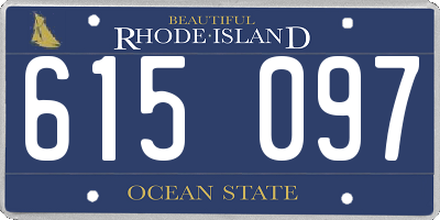 RI license plate 615097