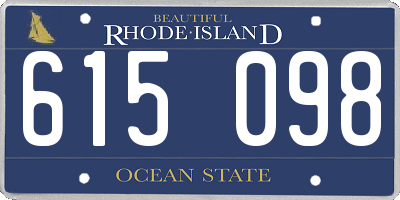 RI license plate 615098