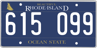 RI license plate 615099