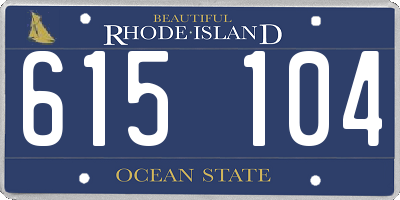 RI license plate 615104