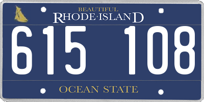 RI license plate 615108