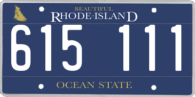 RI license plate 615111