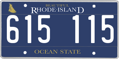 RI license plate 615115