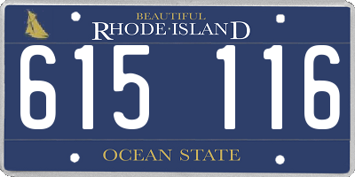 RI license plate 615116